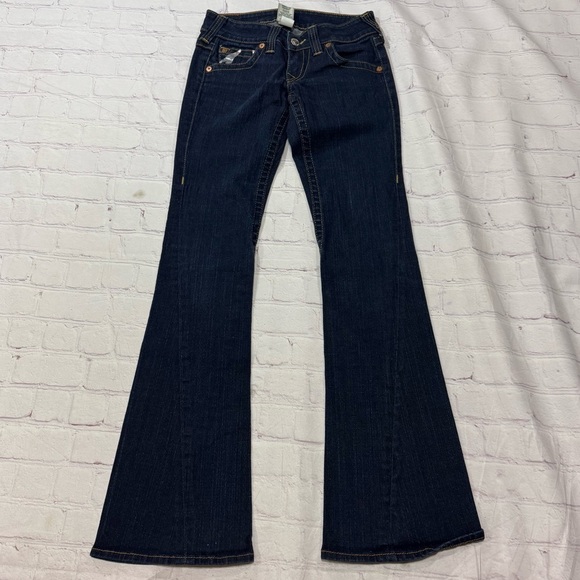 TRUE RELIGION BRAND JEANS “JOEY” boot cut flare Women's Blue Denim Pants 27 EUC - Picture 7 of 15